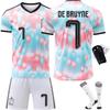 2026 Belgium Away Jersey 7 De Bruyne Adult Youth Soccer Uniform Set Fan Edition Breathable Quick-Dry Shirt