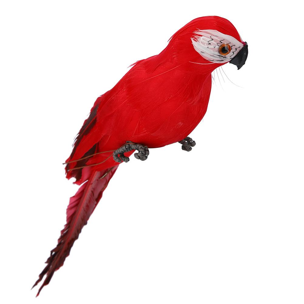 Simulation Feather Parrot Macaw Garden Home Decoration Fake Bird