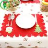Luxurious Christmas Santa Place Mat Table Runner Mat Crafted For Holiday Cheer