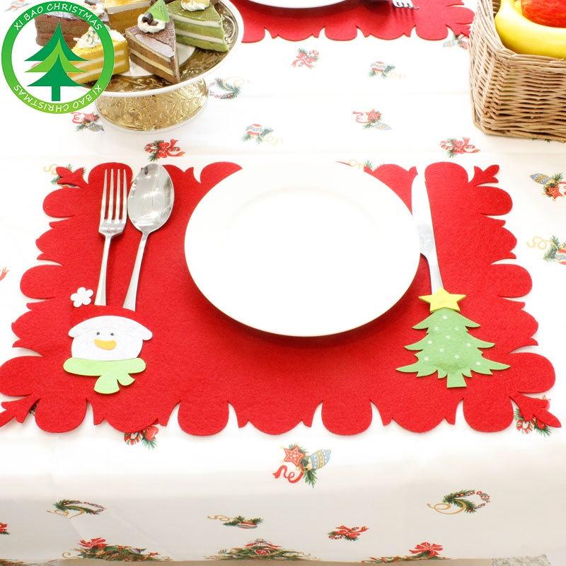 Luxurious Christmas Santa Place Mat Table Runner Mat Crafted For Holiday Cheer