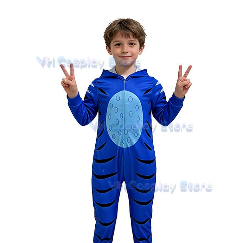 Nuovo Abbigliamento Autunnale per Bambini Stampa Tigre Costume Cosplay Divertente Tutina con Cappuccio Ragazzi Ragazze Abbigliamento Cartoni Animati Regali Bambini Adulti