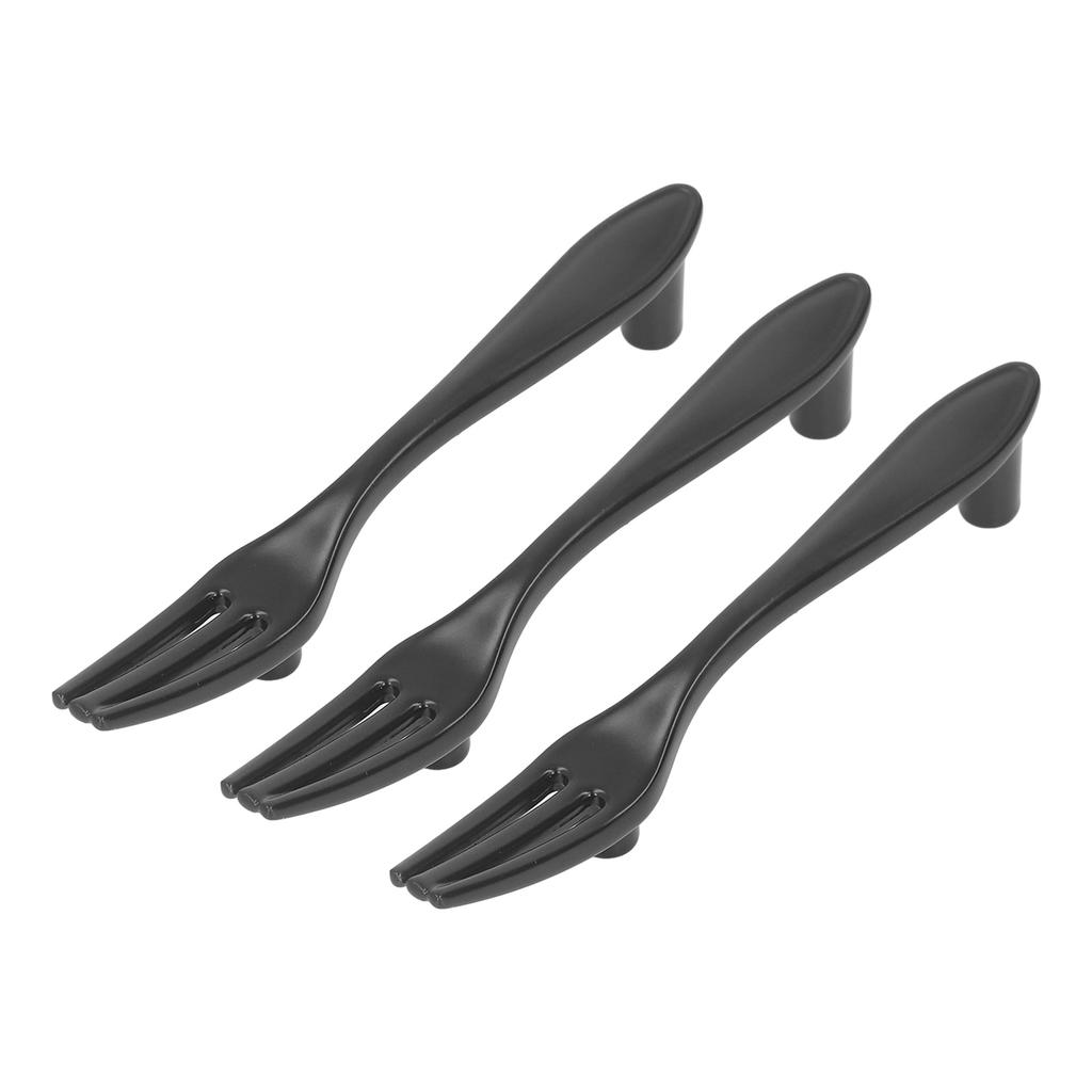 3er Set Türgriffe Verdickte Besteck-Geschirr-förmige Schrankgriffe für Schublade Kleiderschrank Bücherregale