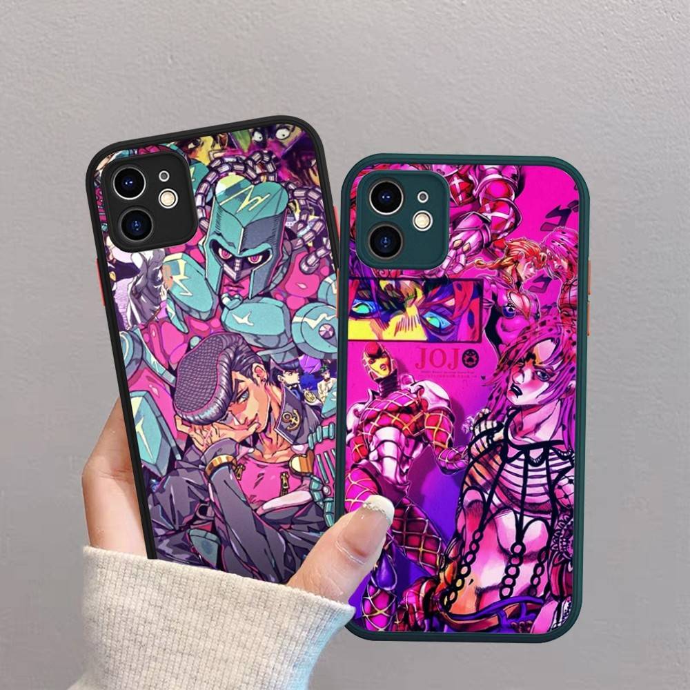 Anime Jojo Bizarre Adventure For IPhone 16 15 14 Plus 13 12 11 Pro Max X XS MAX Translucent Matte Shockproof Cover