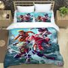 New 3D-Printed Cartoon Anime Uzumaki Naruto Bedding Set – Duvet Cover Set – A Luxurious Gift for Teens, Suitable for Double/Sing