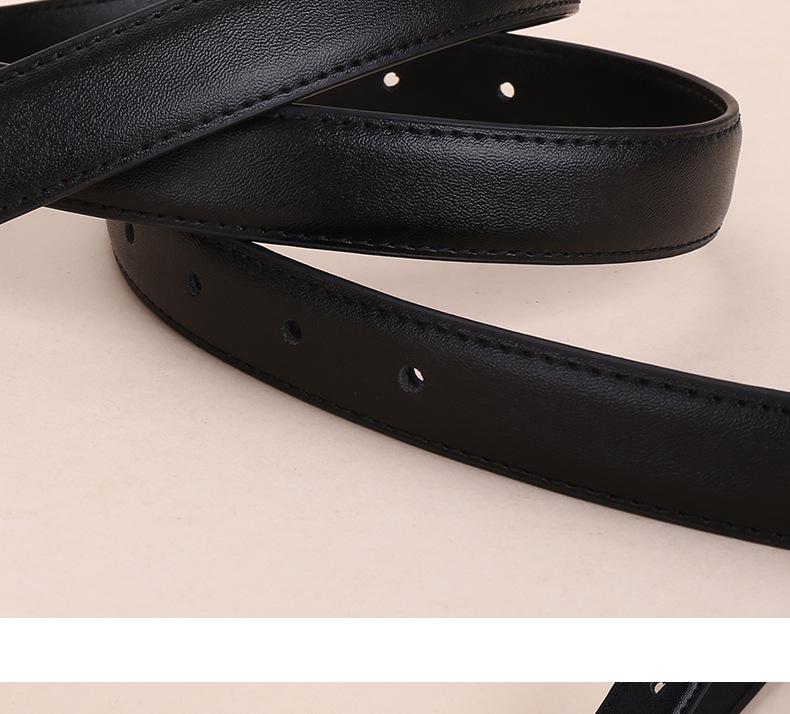New H-Style Women's Genuine Leather Belt: Trendy, High-End, Versatile Decorative Waistband - European and American Design