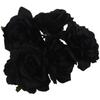 Rosenblüten-Haarspange, Tänzerbrosche, 5er-Pack, Schwarz
