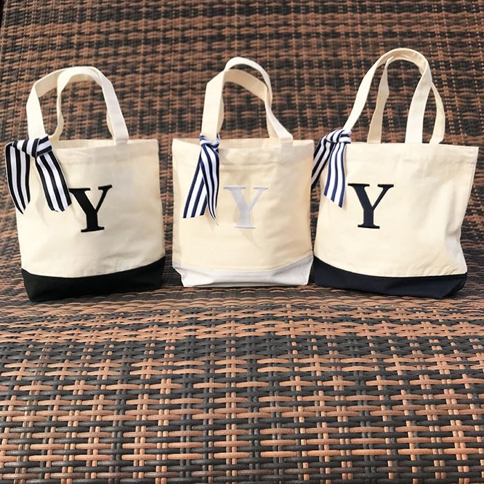 Shelly Mimi Tragetasche mit gestickten Initialen, Grau, Y, 521293001