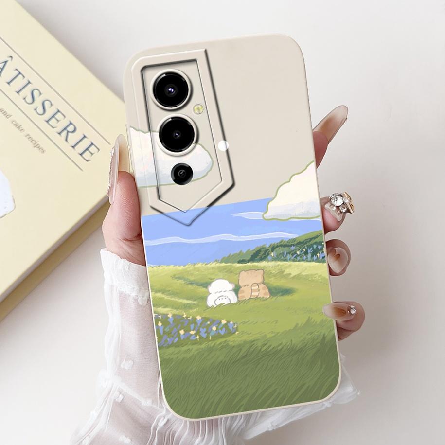 For Tecno Pova 4 LG7n Case Lovely Cartoon Camera Lens Protective Silicon Cover For Tecno Pova 4 Pro LG8n Funda Pova4 4Pro Bumper