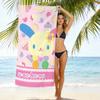 New Cute Rabbit Printed Microfiber Beach Towel Quick Dry Soft Bath Towel For Kids