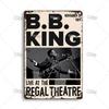 DORA Tin Sign MISES KING OF THE BLUES BB King Metal Poster Classic Metal Sign Wall Plate Home Garden Cafe Industrial Decor Old Metal Plaque
