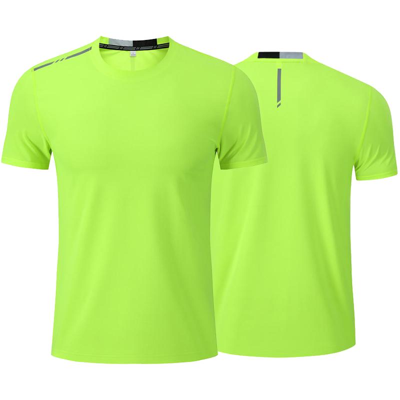 

Мужская футболка для бега, легкая атлетика, быстросохнущая футболка, спортивная одежда для фитнеса, компрессионная мужская спортивная футболка, толстовка для марафона, спортзала XXXL флуоресцентный зеленый