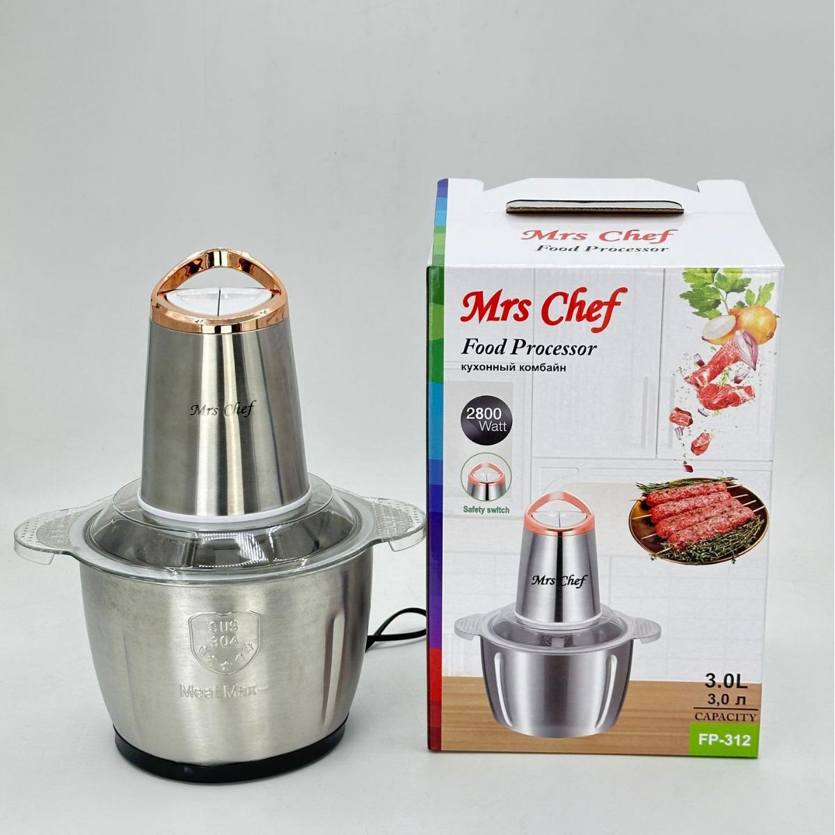 

Миссис. Шеф-повар FP-312 3 л Электрическая мясорубка из нержавеющей стали для домашнего использования золотой