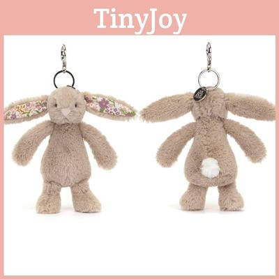 Jellycat Rabbit Plush Keychain With Short Plush Material And Flower Design For Women And Men