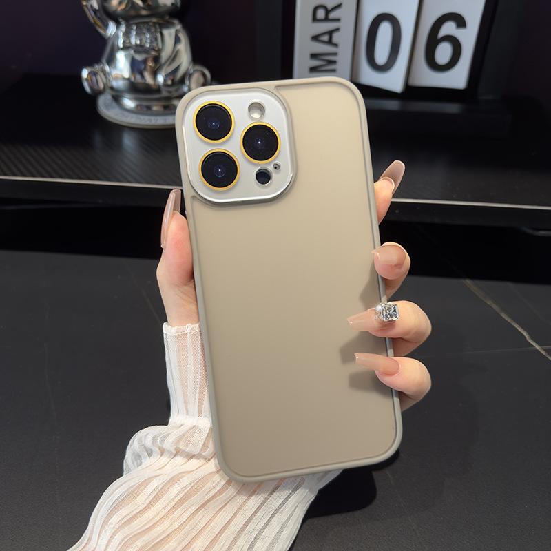 Simple Lens Film Mobile Phone Case Suitable for Apple 17 Hard Shell IPhone 15 Skin Scrub 13 14pro All Inclusive Set