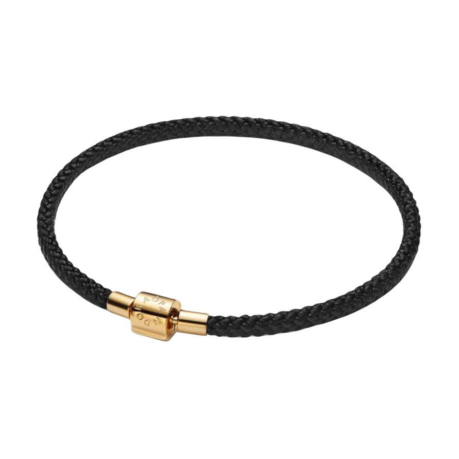 Pandora Minimalist Design Bracelet Unisex bracelet Black 564530C01 Box,20 CM