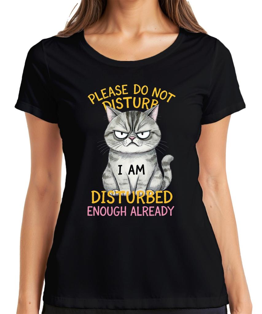 Please Do Not Disturb I Am Disturbed Grumpy Cat Sarcastic Gift Unisexs TShirt