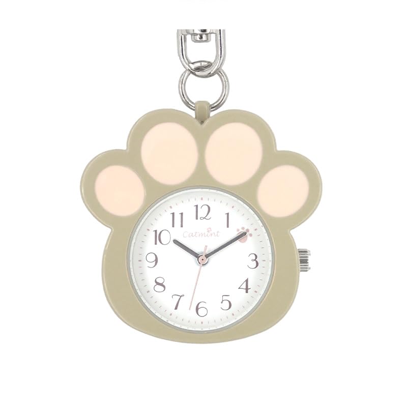 Catmint Paw Print Charm Pocket Watch BE [Follow] N02225S-0 Women's