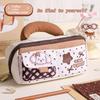 Plaid pencil case girls stationery box student niche large-capacity pencil box pencil bag