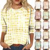 Women's Casual Neck Three-Quarter Sleeve Festival Printed T-Shirt
