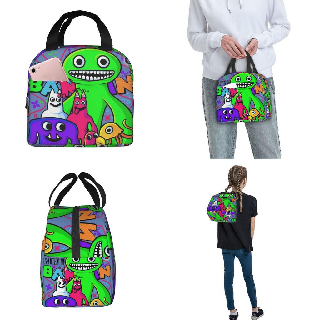 Garten Of Banban Funny Games Insulated Lunch Bags Storage Food Box Portable Thermal Cooler Lunch Box For School Office