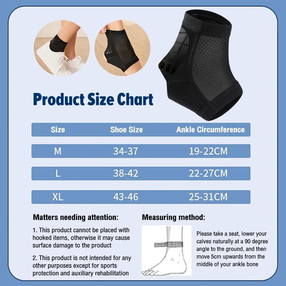 1 Stück Einteilige Knöchelbandage Unterstützung Kompression Knöchelwickel Unterstützung Für Fitness Laufen Outdoor-Sport Kann Mit Schuhen Getragen Werden