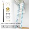 Extends Loft Stair Pull Hook Kit Splicing Ladder Pull-Down Tool  For Home,Loft Hotel