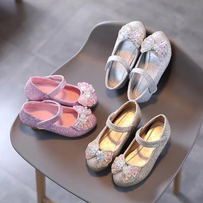 Scarpe da Ragazza alla Moda Scarpe per Esibizione al Pianoforte Scarpe da Principessa Ragazza Fiocco Ragazza Tacchi Alti Scarpa Piccola in Pelle Comfort Marca Scarpa per Bambini