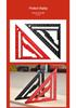 Aluminum Alloy Triangle Ruler - Stepped Groove for Woodworking, 7 & 12 Inch Adjustable Right Angle Guide