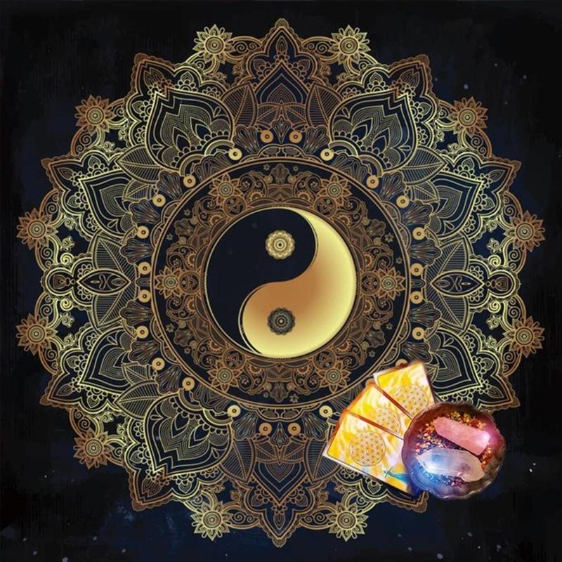 Astrology Tarots Table Altar Cloth Metaphysical Board Game Mat Pendulum Divinations Altar Tablecloth Board Game Card Pad