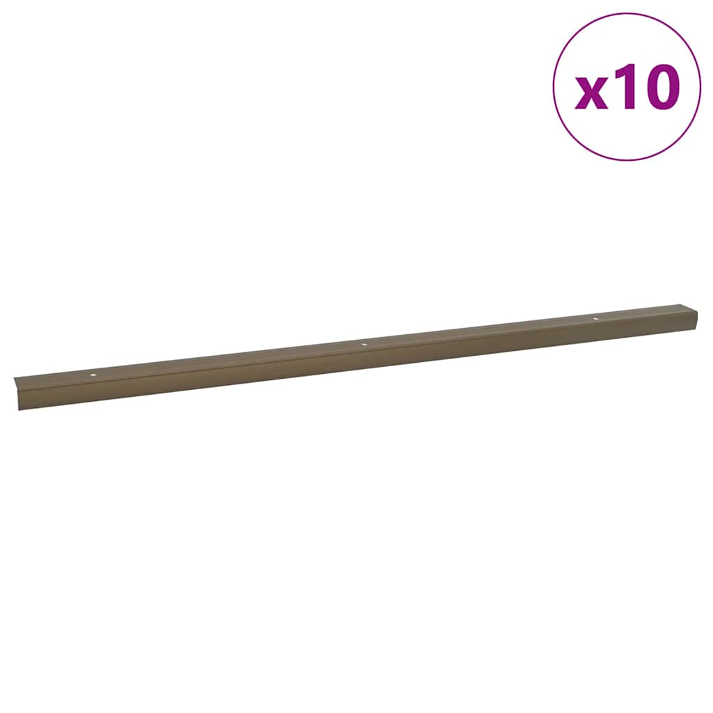 Stair Nosing Profiles 10 pcs Brown 67 x 3 x 2 cm Aluminum