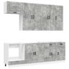 Kitchen Unit PORTO 8 Pcs Concrete Grey Engineered Wood