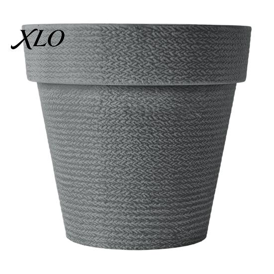 Sun Proof Anti Aging Plant Containers Round Large Planter with Drainage Hole, 12 Inch Dia Stone-Look Flower Thickened Durable Pots for Office