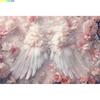 Pink White Art Flowers Butterfly Wing Backgrounds for Photographs Baby Shower Newborn 1st Birthday Party Decor Photo Backdrop