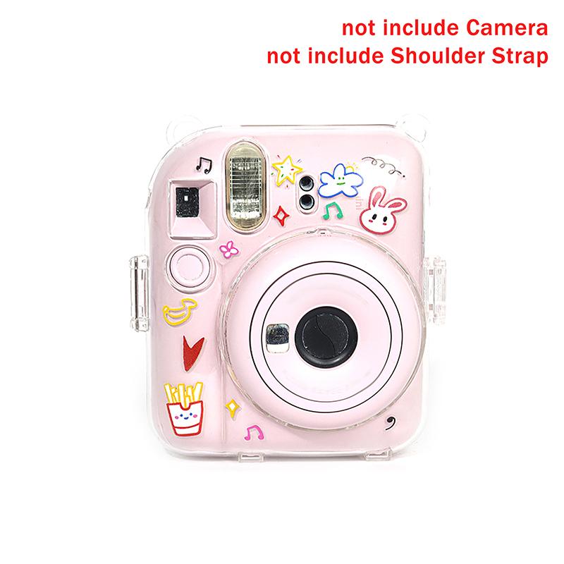 Instax Mini 12 skaidrus apsauginis dėklas, nešiojimo krepšys, dangtelis be peties dirželio, PC kristalinis laikymo krepšys