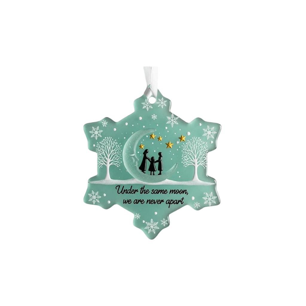 2D Akryl Snöflinga Formade Juldekorationer Julgranshängen