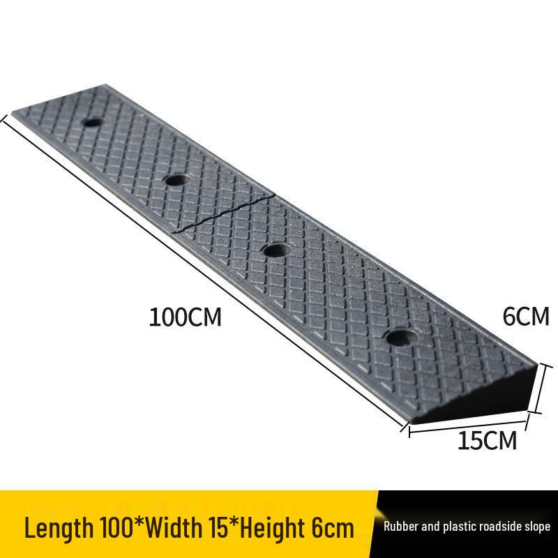 Curb and Threshold Ramp Mat - Rubber Slope for Home or Car Use