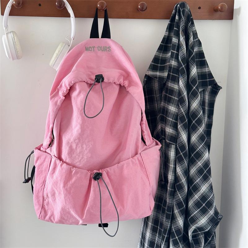 Simple nylon backpack backpack women's autumn Korean style autumn model leisure commuting large capacity lightweight student schoolbag