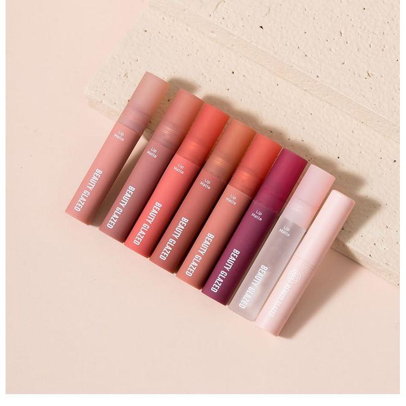 BEAUTY GLAZED - Set mit 8: Matte flüssige Lippenstift + Lippenöl + Lippenbalsam