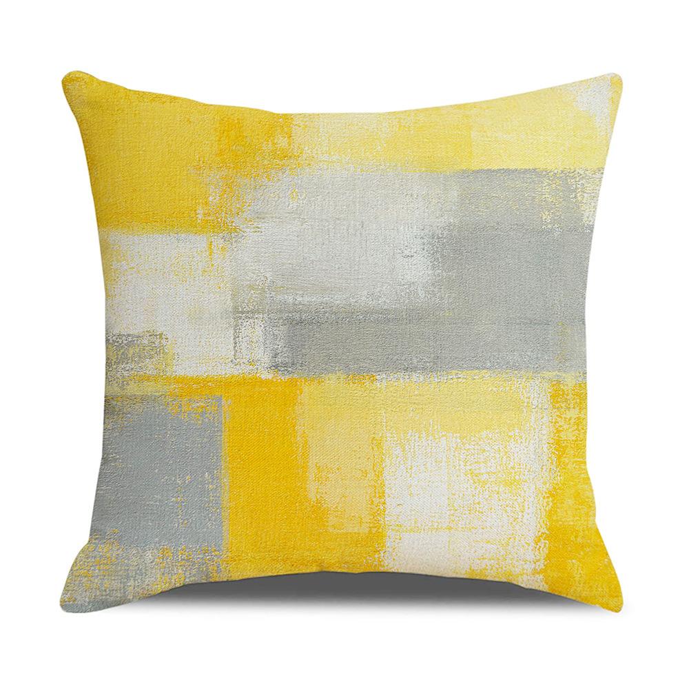 Nordic Linen Cushion Abstract Bedside Backrest Pillow Cover Household Products Cushion Cover Cushion Cover