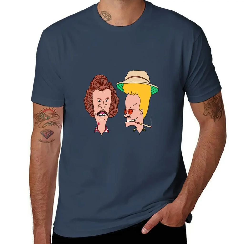 Beavis And Butthead In The Style Of Fear And Loathing In Las Vegas Tshirt Blacks Oversizeds Unisexs Clothing