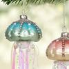 4Pcs Jellyfish Decoration Fine Workmanship Good-looking Long Lifespan Festive Stylish Increase Atmosphere Plastic Xmas Glass Pearl Jellyfish Pendant