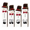 3/4pcs Rustic Farmhouse Style Wooden Desktop Ornaments 2D Flat Holiday Tabletop Decor  Dining Tables