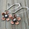Damen Ethno Retro Blumen Anhänger Ohrringe