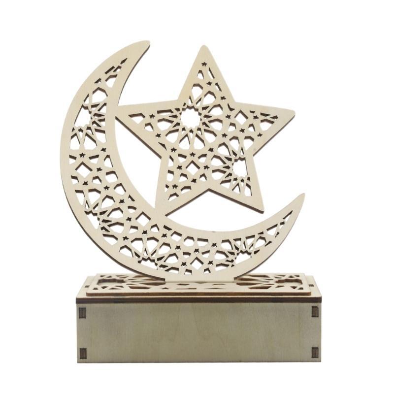 EID Mubaraks Ornament Moon LED Light Ramadans Decoration for Home Islamic Muslims Party Decoration Kareem Eid Gift