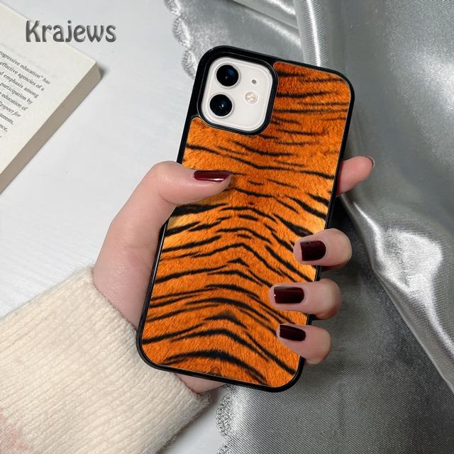 ANIMAL Tiger PRINT SKIN soft Phone Case Cover For iPhone 17 Air 16 15 14 plus 12 13 pro max coque Shell Fundas