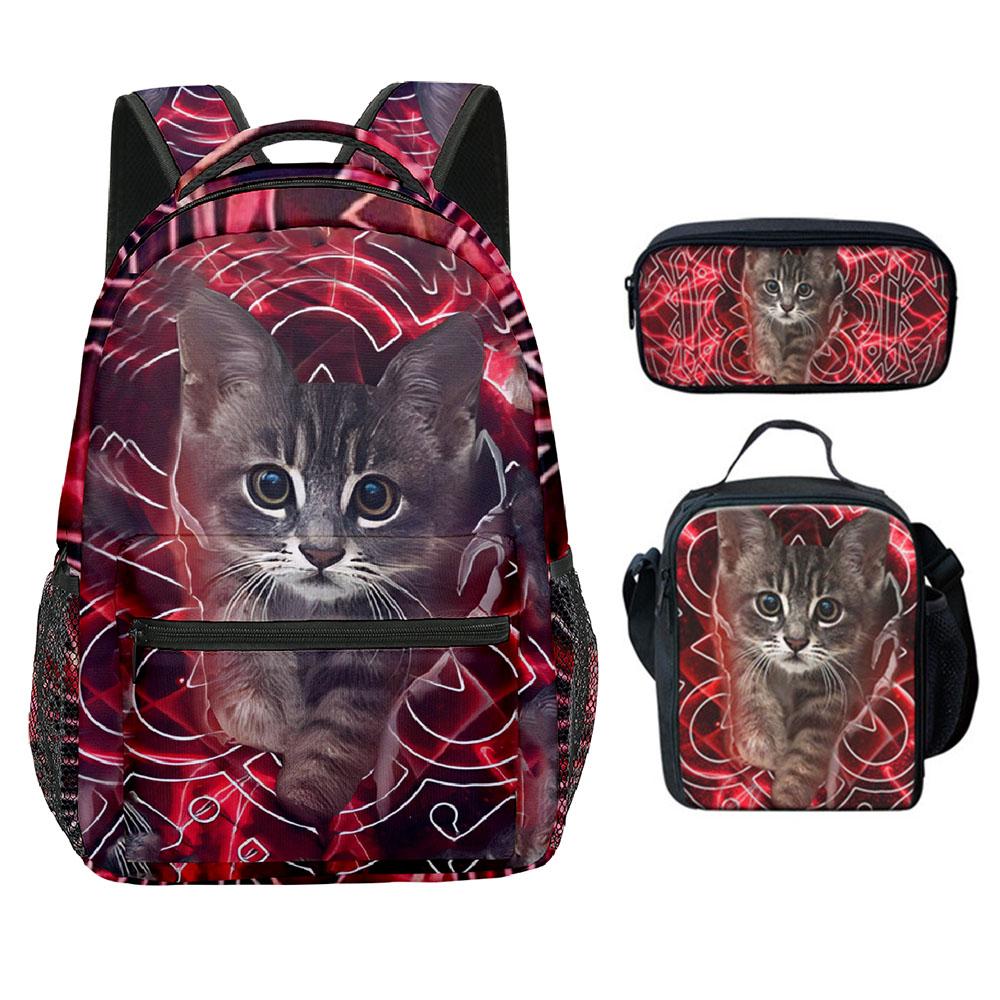 Sacs à dos pour apprenants Design 3D Famille Anime Métal Cool Créatif Traditionnel Unisexe Oxford Imperméable Ordinateur Polyvalent Sacs à dos de voyage