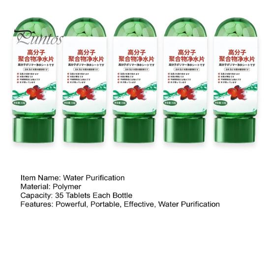 1/2/5Pcs Powerful Aquarium Water Purification Tablets Portable Aqua Water Purifying Tablets for Fish Tank Water Turbidity Removal