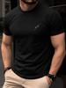 Summer Unisexs 100 Pure Cotton Casual Fashionable Loose Retro Compass Mountain Pattern Printed Round Neck Short Sleeved Tshirt