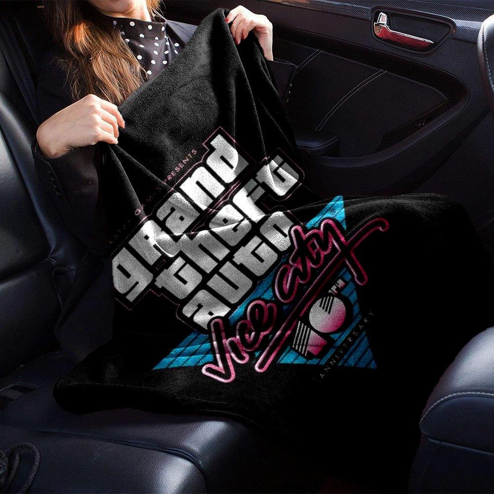 1 pezzo Coperta Morbida in Flanella Grand Theft Auto con Stampa di Designer Una coperta accogliente per tutte le stagioni, perfetta per il divano, il letto, l'ufficio