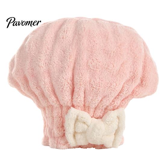 Lightweight Hair Turban for Bath Towel Wrap with Bow, Women Microfiber Turban, Extra Large Anti-Frizz Absorbent Long Thick Curly Super Drying Cap